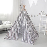 Triangle Tent Kids Teepee Play Tent Portable Foldable Canvas Playhouse Tent Play House Princess Room Indoor Tent Game House