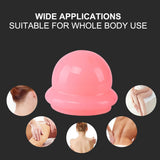 4Pcs Silicone Vacuum Thickened Negative Pressure Cupping Set Anti Cellulite Apparatus Portable Personal Body Massage Cupping Set