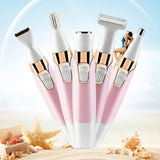 5 in 1 Painless Women Epilator Female Eyebrow Trimmer Lady Shaver Body Hair Removal Shaving Machine EY669