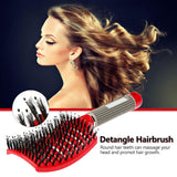 Girls Hair Scalp Massage Comb Hairbrush Bristle Nylon Women Wet Curly Detangle Hair Brush for Salon Hairdressing Styling GH44