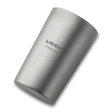 Lixada Double Wall Titanium Cup Water Juice Tea Cup Mug 300ml / 500ml Cup Cookware for Home Office Camping Hiking Backpacking