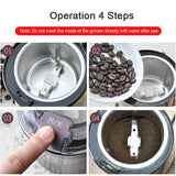 Mini Electric Coffee Grinder Cafe Grass Nuts Herbs Grains Pepper Tobacco Spice Flour Mill Coffee Beans Grinder Machine EU Plug