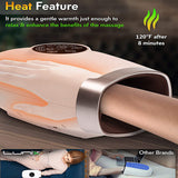Cordless Electric Hand Massager for Arthritis Air Compression Pain Relief Gifts with 6 Levels Pressure Point Heating Massager