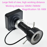 Full HD 38MP 2K 1080P 60FPS Industry Video Microscope Camera HDMI-compatible USB Simultaneous Output Magnifier Chip Phone Repair
