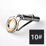 5PCS/Lot Fishing Rod Top Guide 1.6mm-4.6mm Fishing Tackle Rod Tip Repair Kit DIY Eye Rings Tool Accessories