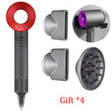 220V Leafless Professional Hair Dryer 1600W High Speed Hairdryer Temeperature Control Salon Dryer Wind Negative Ionic Blow Dryer