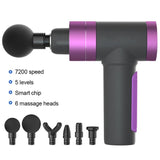 Touch Screen Button Massage Gun Fascia Muscle Relax Therapy Massager Percussive Vibration Muscle Massage Fascia Gun