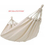 Double Hammock Outdoor Rollover Prevention Camping Canvas Hanging Swing Bed for Patio Travel Hiking 200x150cm Actual Use Area