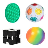 Fidget Sensory Toy Stress Anxiety Relief Autism Toys Set Push Kit Bubble Fidget Sensory Toys for Kids Adults Decompression Gift