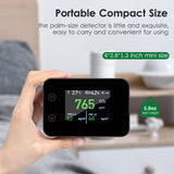 2.8in LCD Digital CO2 Detector CO2 Tester Household Air Quality Analyzer Temperature Humidity Monitor Touch Control PM2.5 PM10
