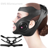 Microcurrent V Shape Face Lifting Bandage EMS Facial Slimming Massager Double Chin Remover LED Light Therapy Cheek Lift Up Belt