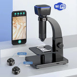 2000X Biological Digital Microscope 5MP WiFi/USB Connection Microscope Camera Video Dual Lens for Science Observing Coin Plants