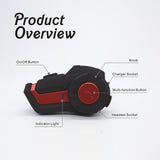 HY-01 Waterproof Motorcycle BT Wireless Bluetooth Intercom Helmet Headset Interphone for Outdoor Activities