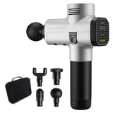 Lcd Massage Gun Phoenix a2 Silver Body Massager Electric 4 Heads Pistol Massager Phoenix MG47211