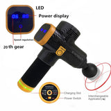 Massage Pistol Lcd Massage Gun Phoenix A2 Silver Body Massager Electric 4 Heads Gun Massager MG57127