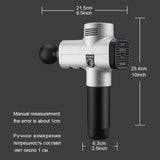 Lcd Massage Gun Phoenix a2 Silver Body Massager Electric 4 Heads Pistol Massager Phoenix MG47211