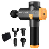 Massage Pistol Lcd Massage Gun Phoenix A2 Silver Body Massager Electric 4 Heads Gun Massager MG57127