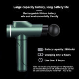 Massage Gun Lcd 8 Heads Muscle Stimulator Electric Body Massager Green Lcd Display Massage Gun Deep MG55011