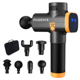 Lcd Massage Gun Phoenix a2 Silver Body Massager Electric 6 Heads Pistol Massager Phoenix MG49127
