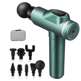 Massage Gun Lcd 8 Heads Muscle Stimulator Electric Body Massager Green Lcd Display Massage Gun Deep MG55011