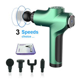 Massage Gun Green Muscle Massager Gun Usb Charging Vibrating Massager For Muscles MG47002